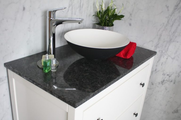 Steel grey granit med emaljhandfat